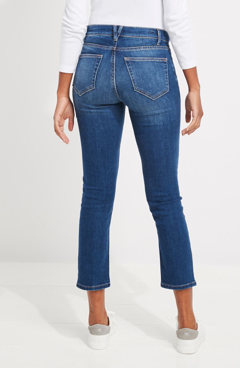 vineyard vines High Waist Crop Straight Leg Jeans, Alternate, color, 