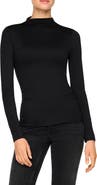 SPANX® Mock Neck Shirred Top