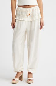 KITTENISH Lace Detail Joggers