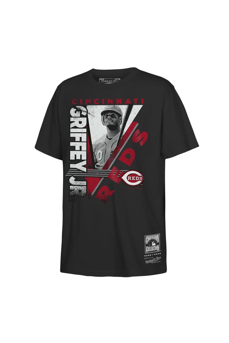 Youth Mitchell & Ness Ken Griffey Jr. Black Cincinnati Reds In the Zone Player Graphic T-Shirt, Main, color, Black
