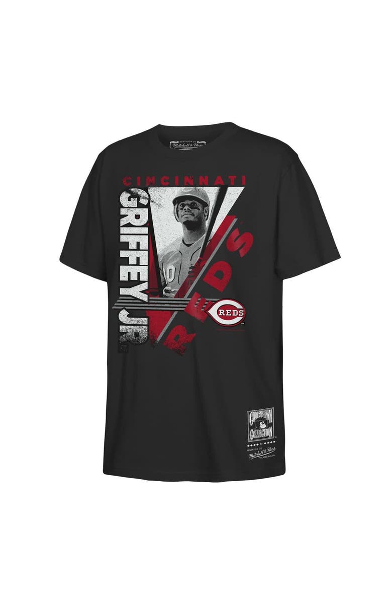 Mitchell & Ness Youth Mitchell & Ness Ken Griffey Jr. Black Cincinnati Reds In the Zone Player Graphic T-Shirt, Main, color, Black