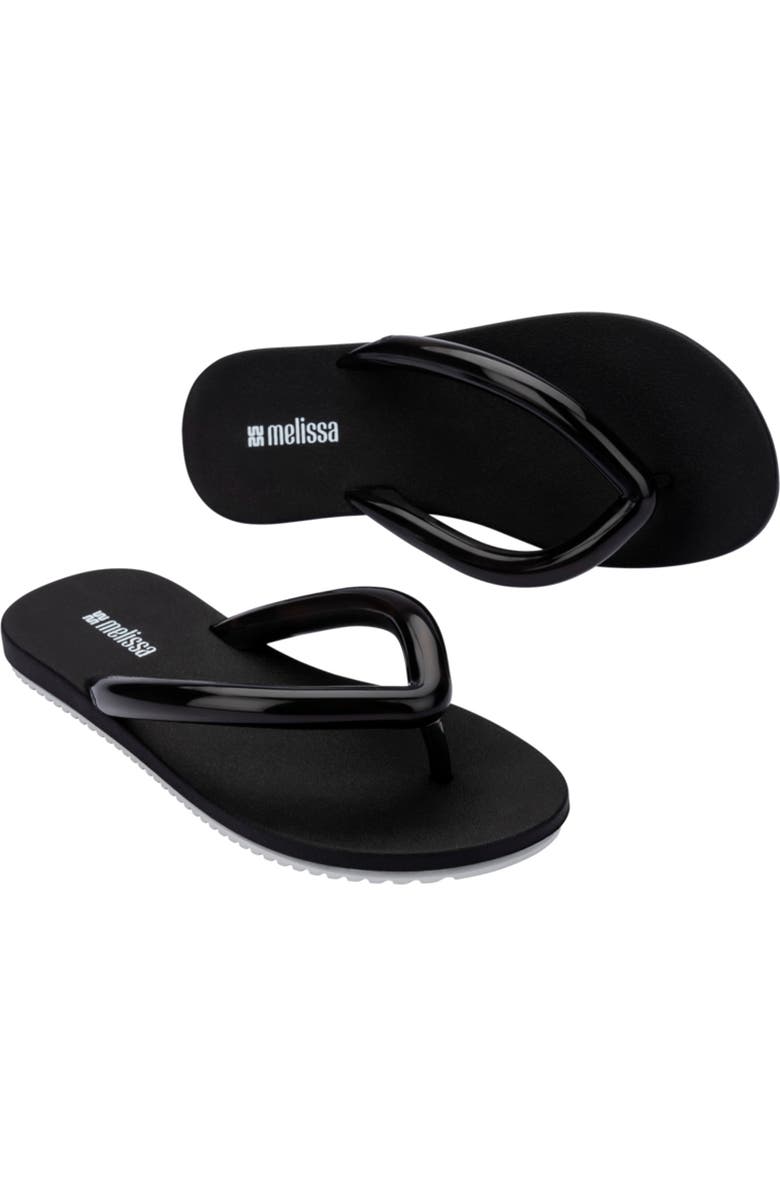 Melissa Airflow Flip Flop, Alternate, color, Black/White
