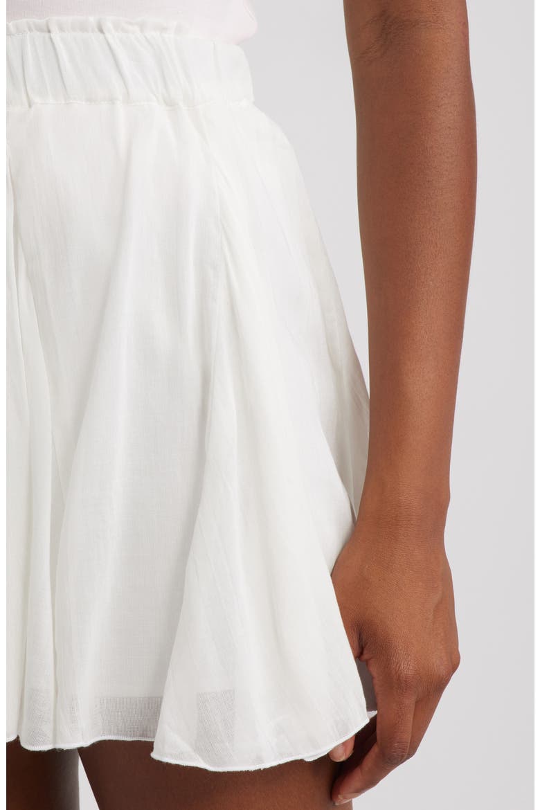 Flippy Cotton Miniskirt, Alternate, color, IVORY