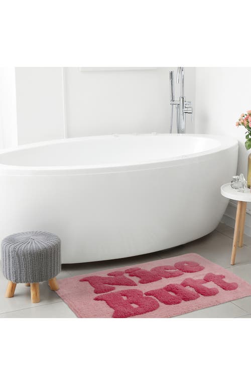 Jessica Simpson Cotton Bath Rug In Pink/hot Pink