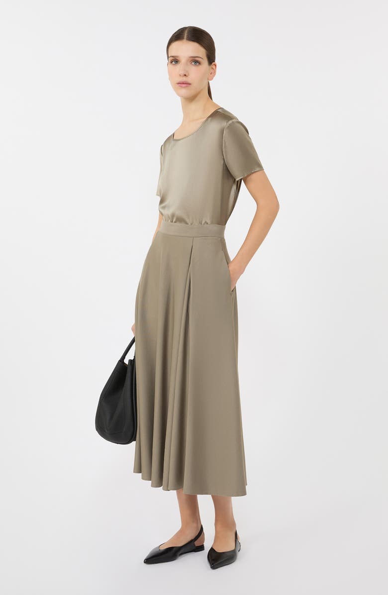 MM by Max Mara Aquila A-Line Skirt, Alternate, color, Horn Grey Green