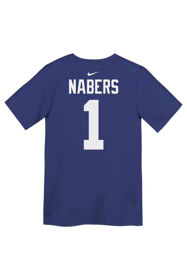Preschool Nike Malik Nabers Royal New York Giants Name & Number T-Shirt, Alternate, color, Royal