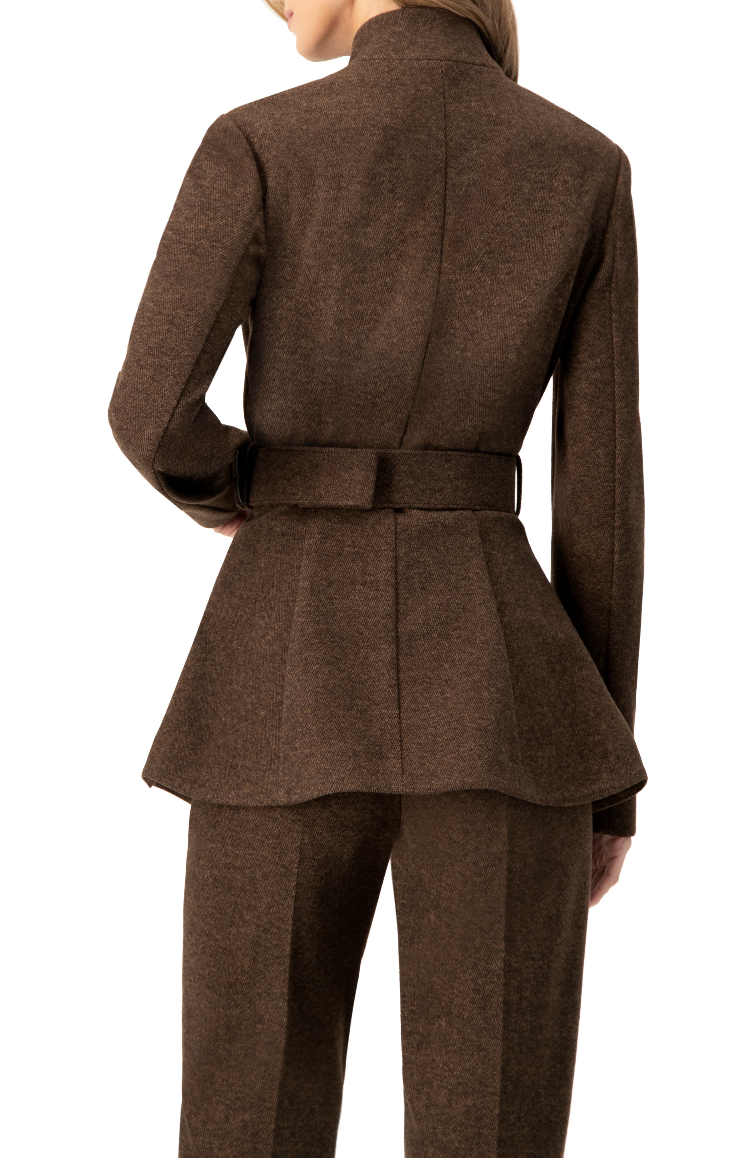 Belted High Neck Coat - image 2