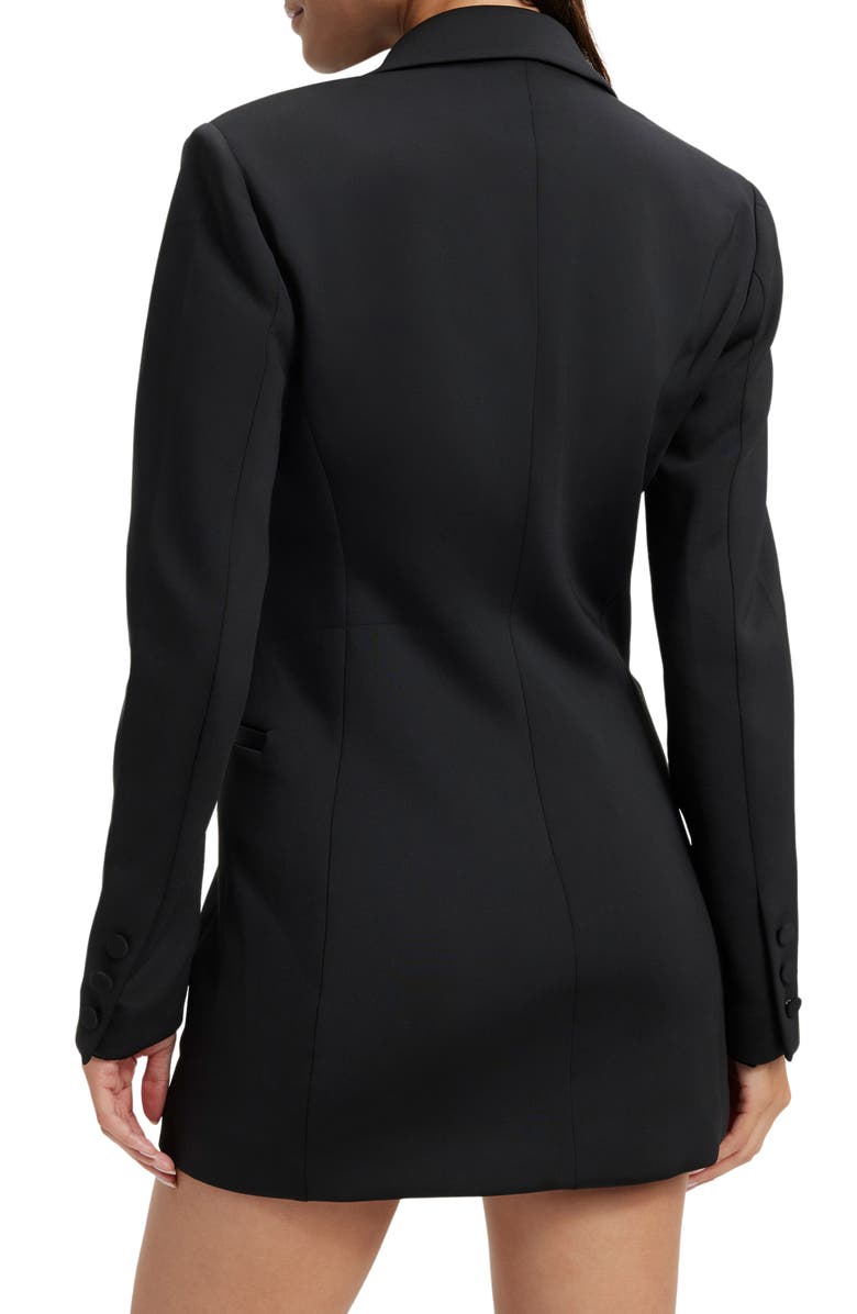 Good American Executive Scuba Knit Blazer Dress, Alternate, color, Black001