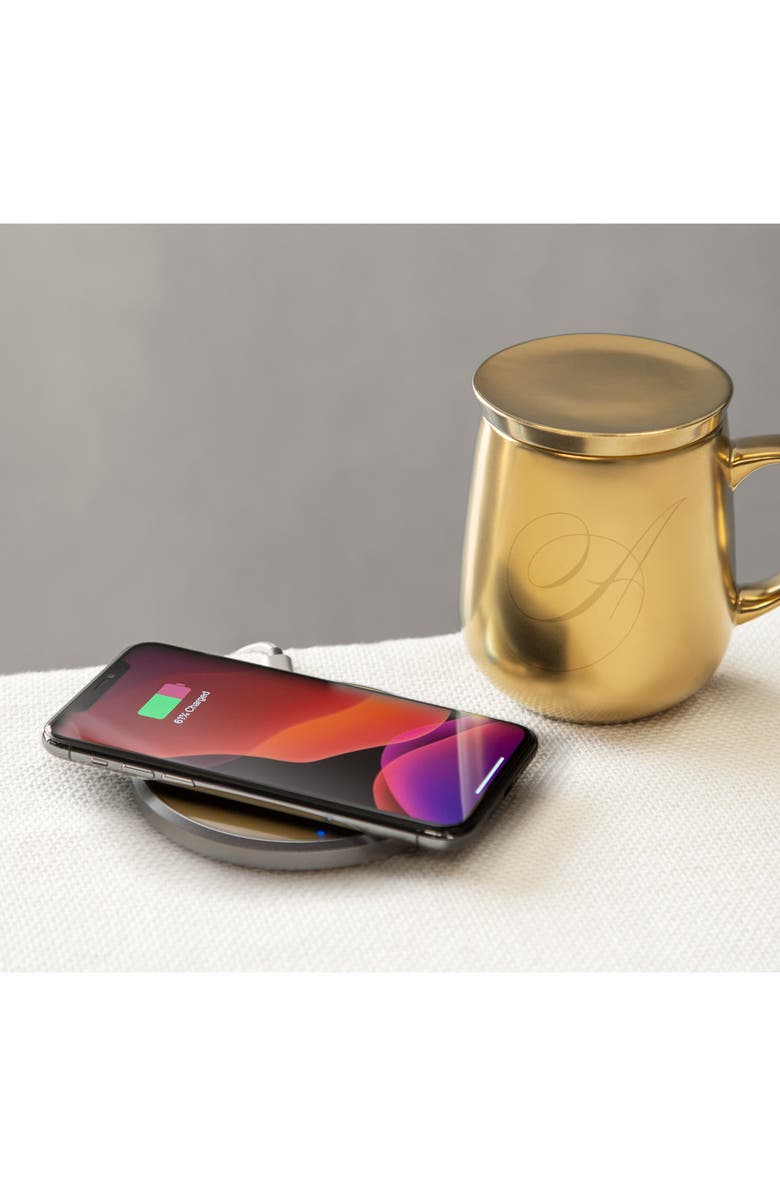 OHOM Ui Monogram Golden Mug & Warmer Set, Alternate, color,