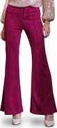 FLYING TOMATO Faux Suede Flare Pants
