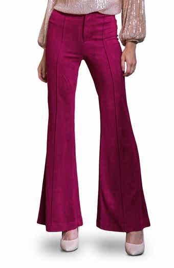 FLYING TOMATO Faux Suede Flare Pants