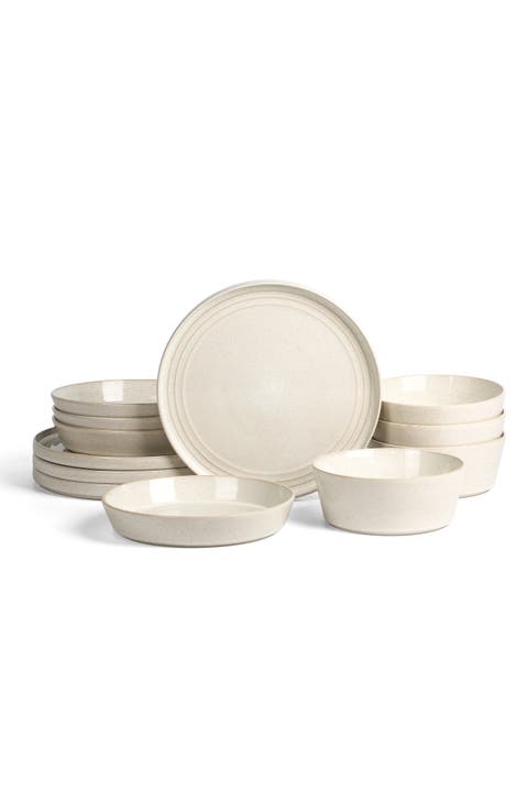 Claire Stoneware 12-piece Dinnerware Set