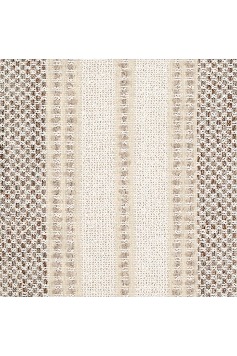 Axis Textural Stripe Indoor & Outdoor Woven Accent Pillow & Insert, Alternate, color, Travertine