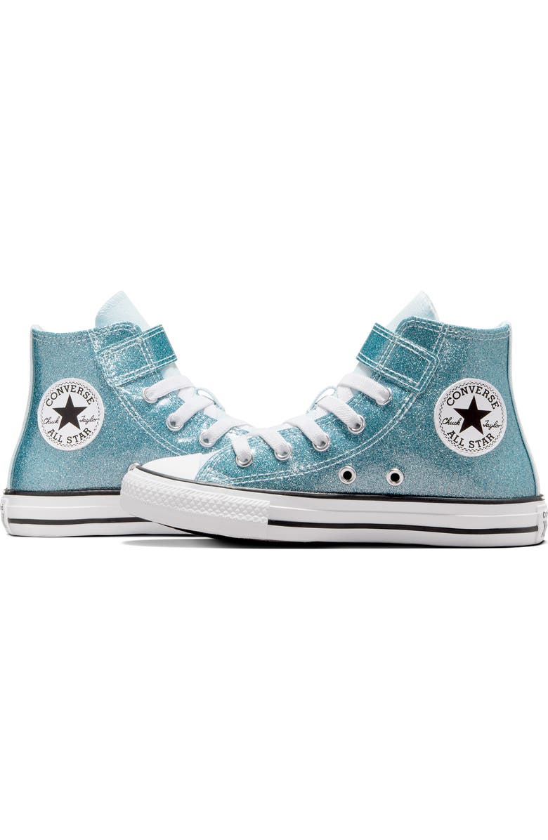 Converse Kids' Chuck Taylor<sup>®</sup> All Star<sup>®</sup> 1V Glitter High Top Sneaker, Alternate, color,