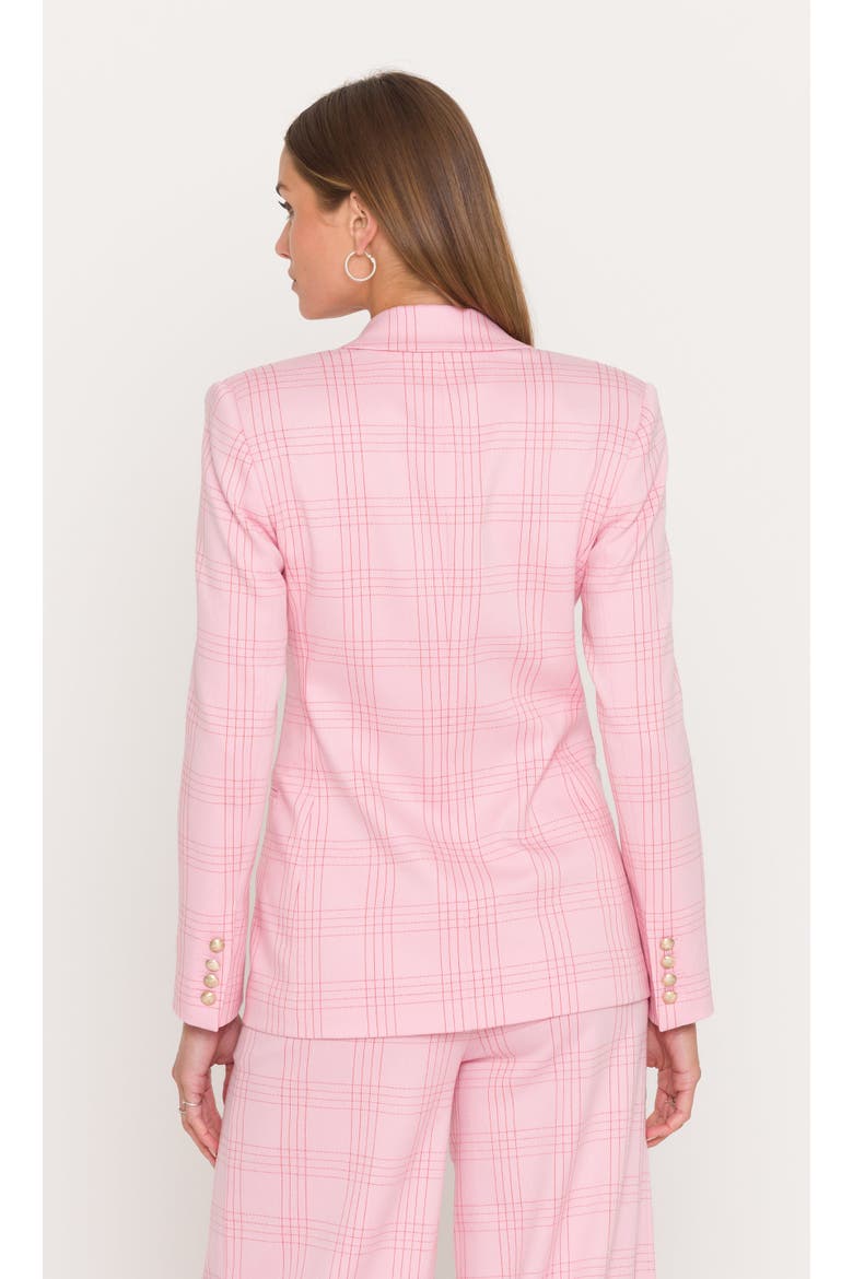 Joselle Windowpane Suiting Blazer, Alternate, color, Pink/Red Plaid