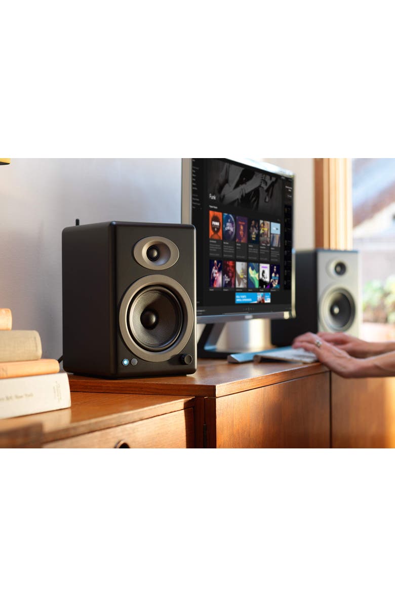 Audioengine A5+ Home Music System w/ Bluetooth aptX-HD, Alternate, color, Black