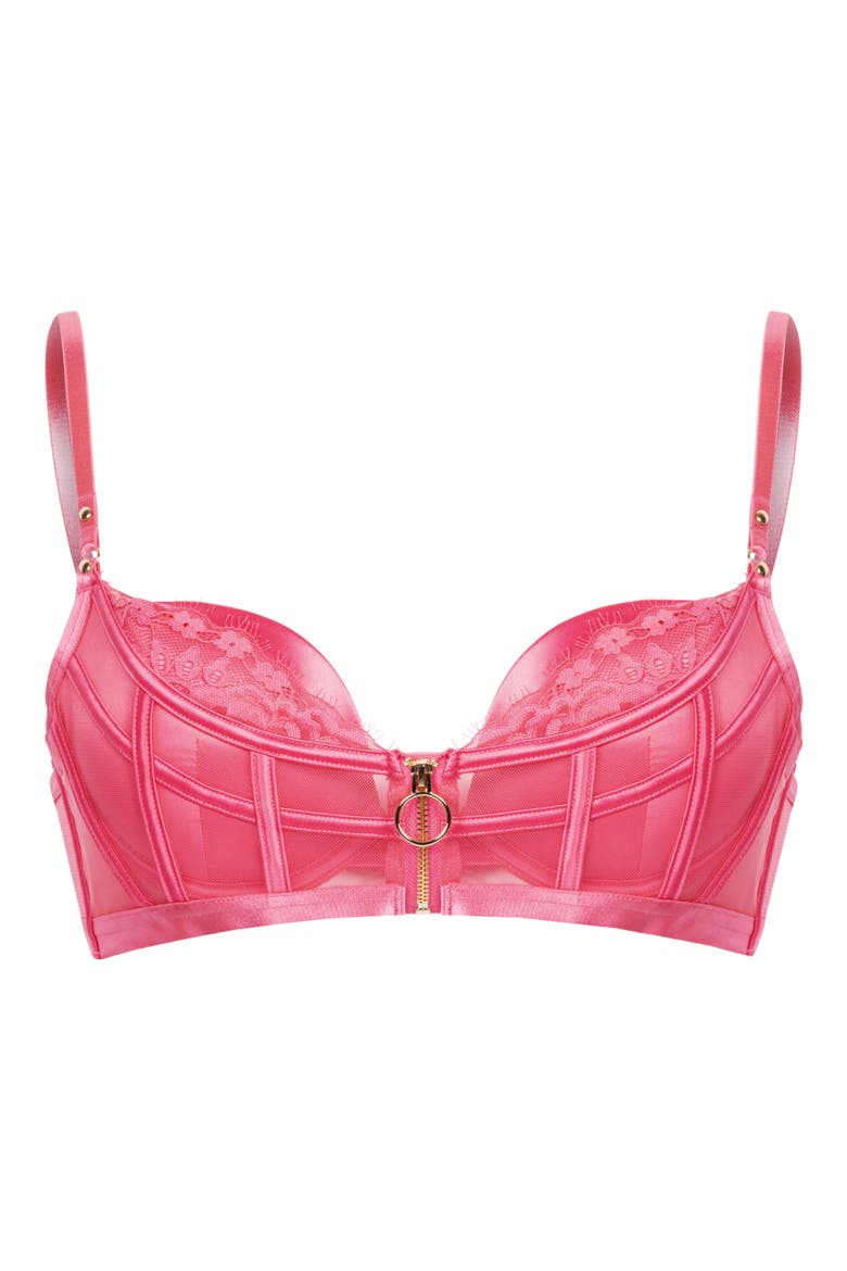 Sable Underwire Push-Up Bra, Alternate, color, CAMELLIA ROSE
