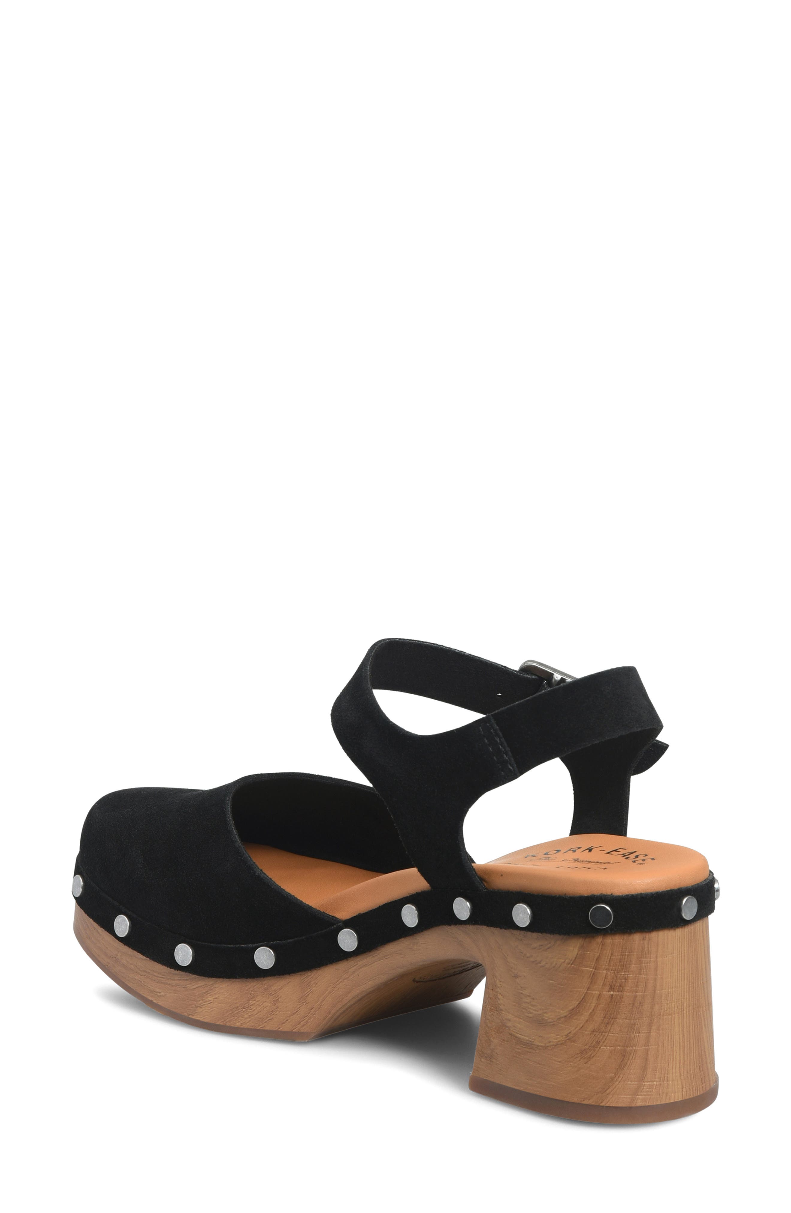 Kork-Ease<sup>®</sup> Tribecca Ankle Strap Platform Clog, Alternate, color, Black Suede