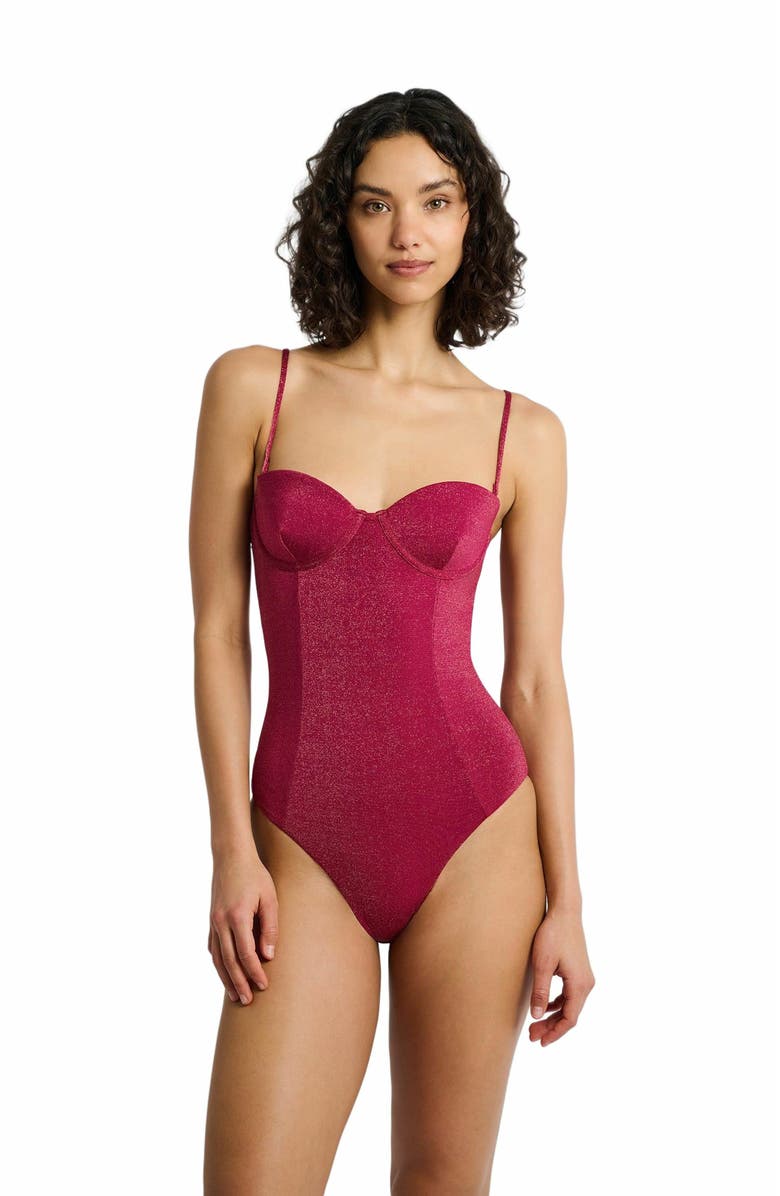 Onia Belle One Piece, Alternate, color, Anemone