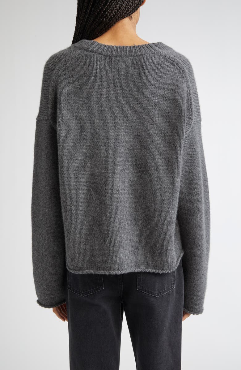 LOULOU DE SAISON Derry Cashmere U-Neck Sweater, Alternate, color, Anthracite Melange