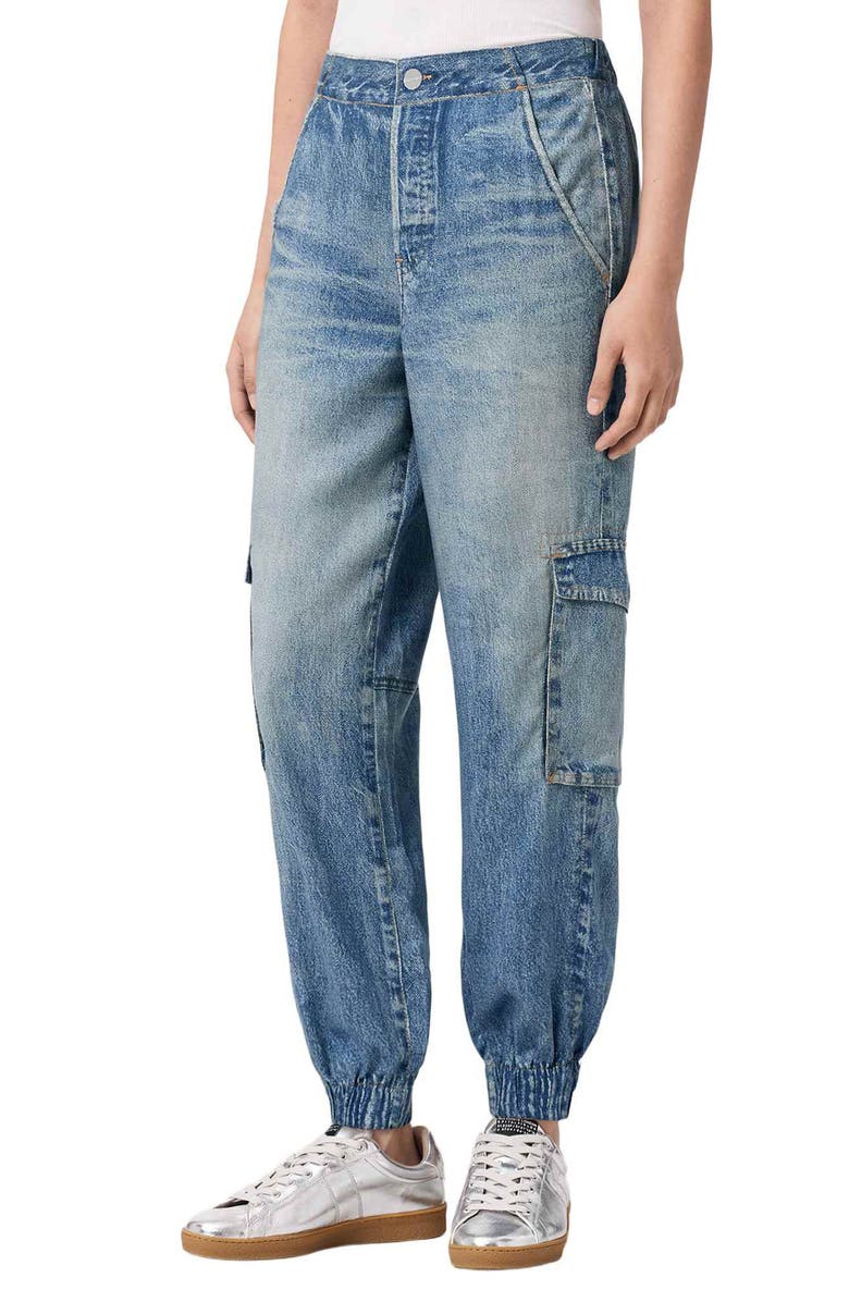 AllSaints Selma Cargo Jeans, Alternate, color, Illusion Indigo