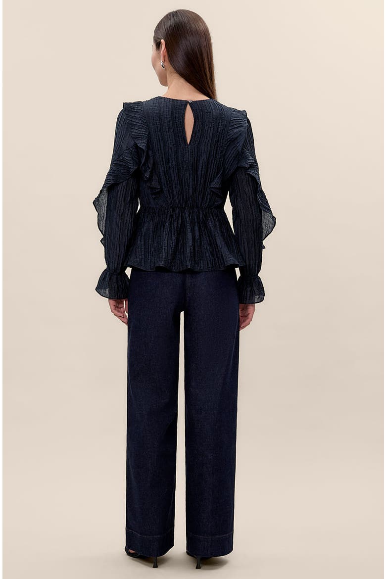 Olivia Ruffle Blouse, Alternate, color, Graphite