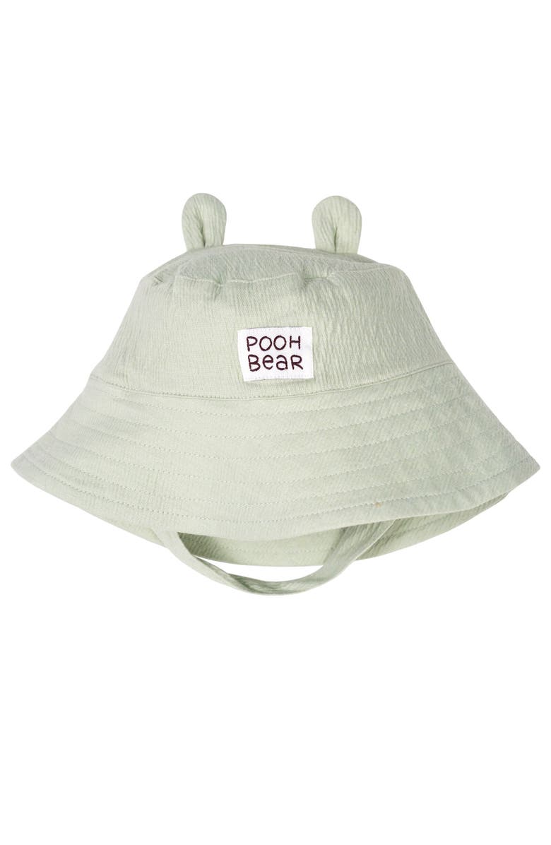 Disney Winnie the Pooh Baby Boys' Shortall and T-Shirt Set with Hat, Alternate, color, Pooh Light Green
