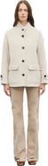 GERARD DAREL Funnel Neck Alpaca Wool Oversized Coat