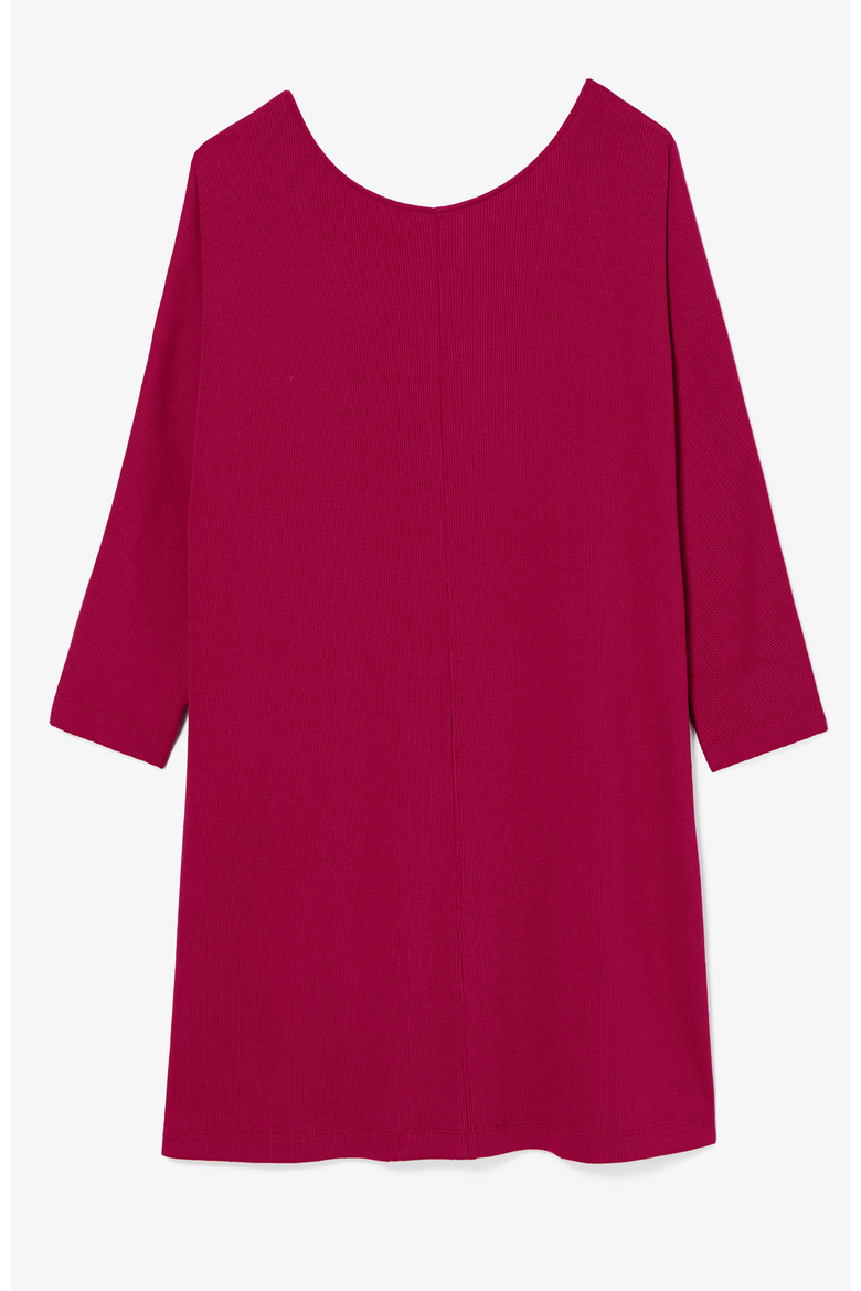 Ivana Toss-On Dress - Ribbed Pima Modal, Alternate, color, Dark Fuchsia
