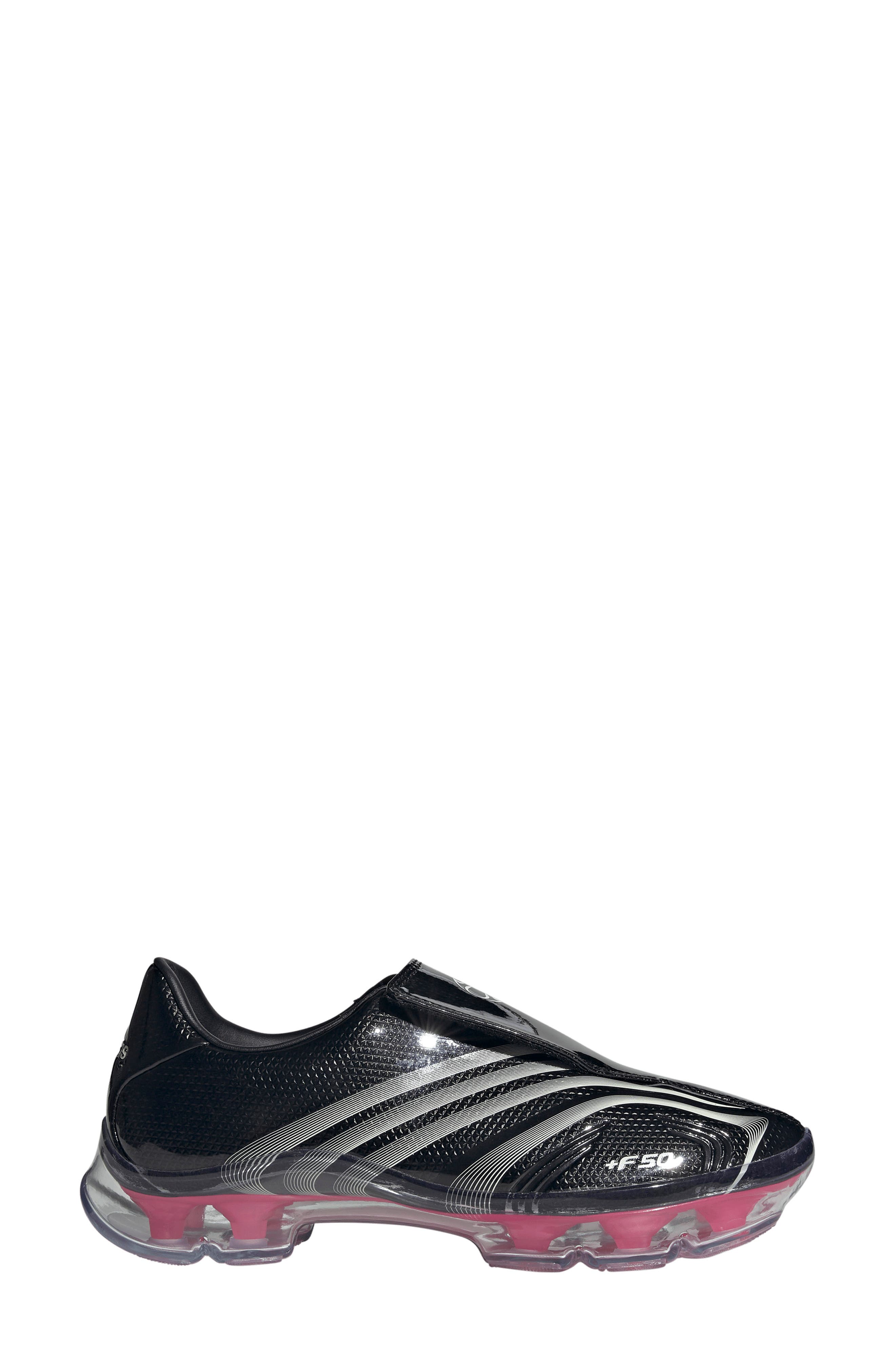 F50 Adiframe Sneaker, Alternate, color, BLACK/ZERO MET/LUCID PINK