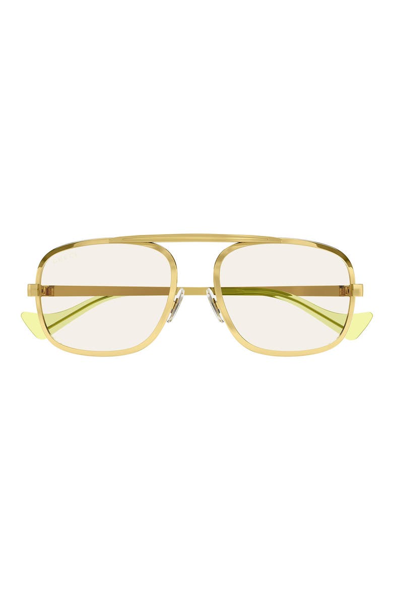 55mm Square Sunglasses, Main, color, GOLD