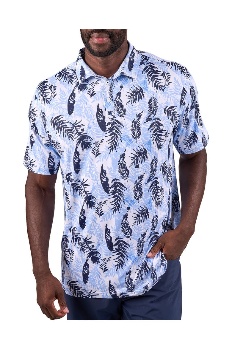 Hidden Clover Polo White/Peri Blue, Main, color, White
