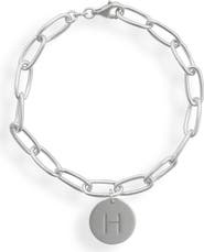 MESHMERISE Initial Disc Charm Bracelet