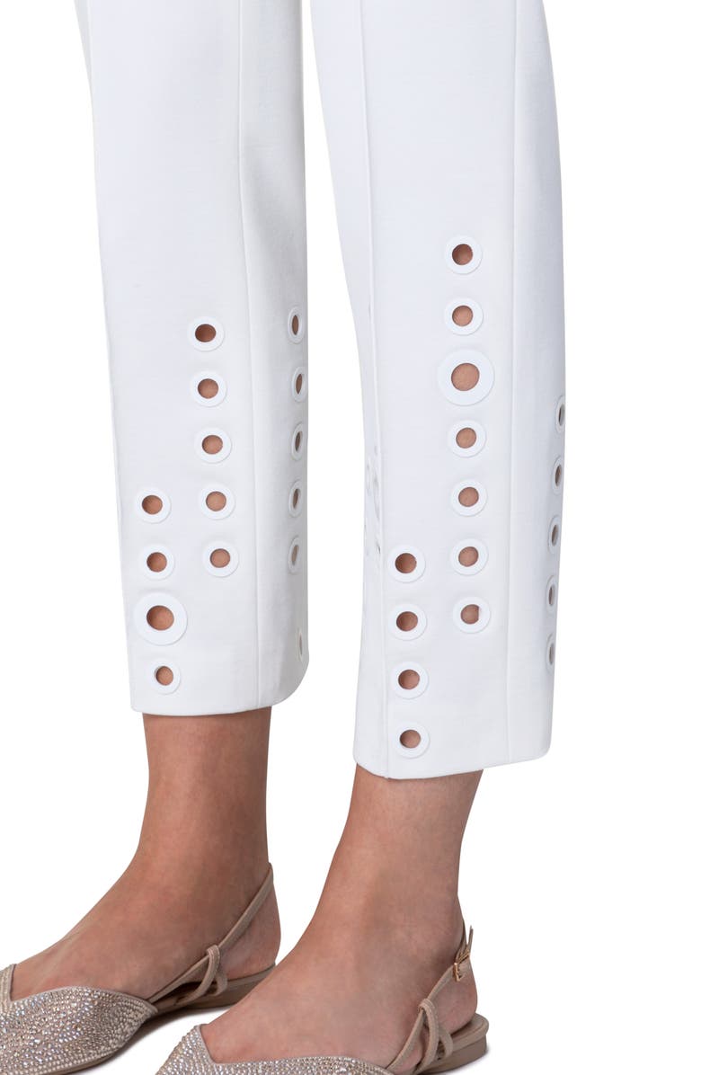 Akris punto Franca Eyelet Pants, Alternate, color, 