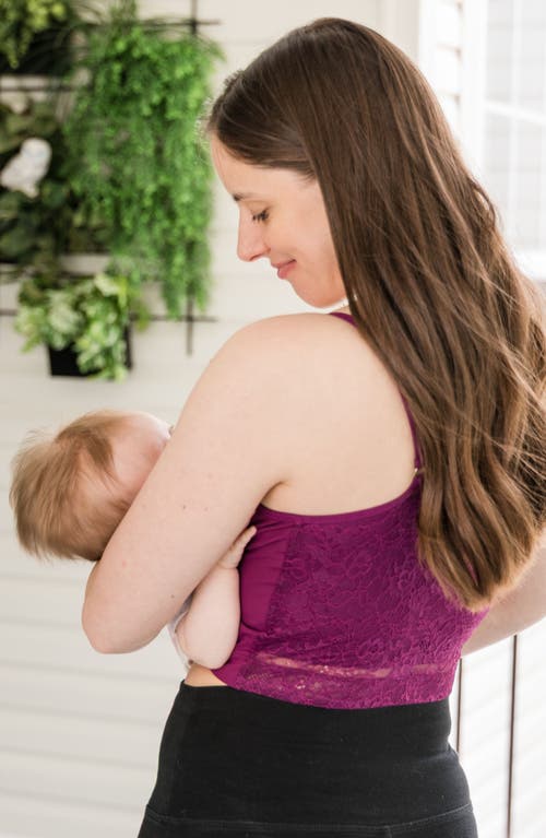 Davin & Adley Busty Size Amelia Pumping And Nursing Crop Cami In Pink