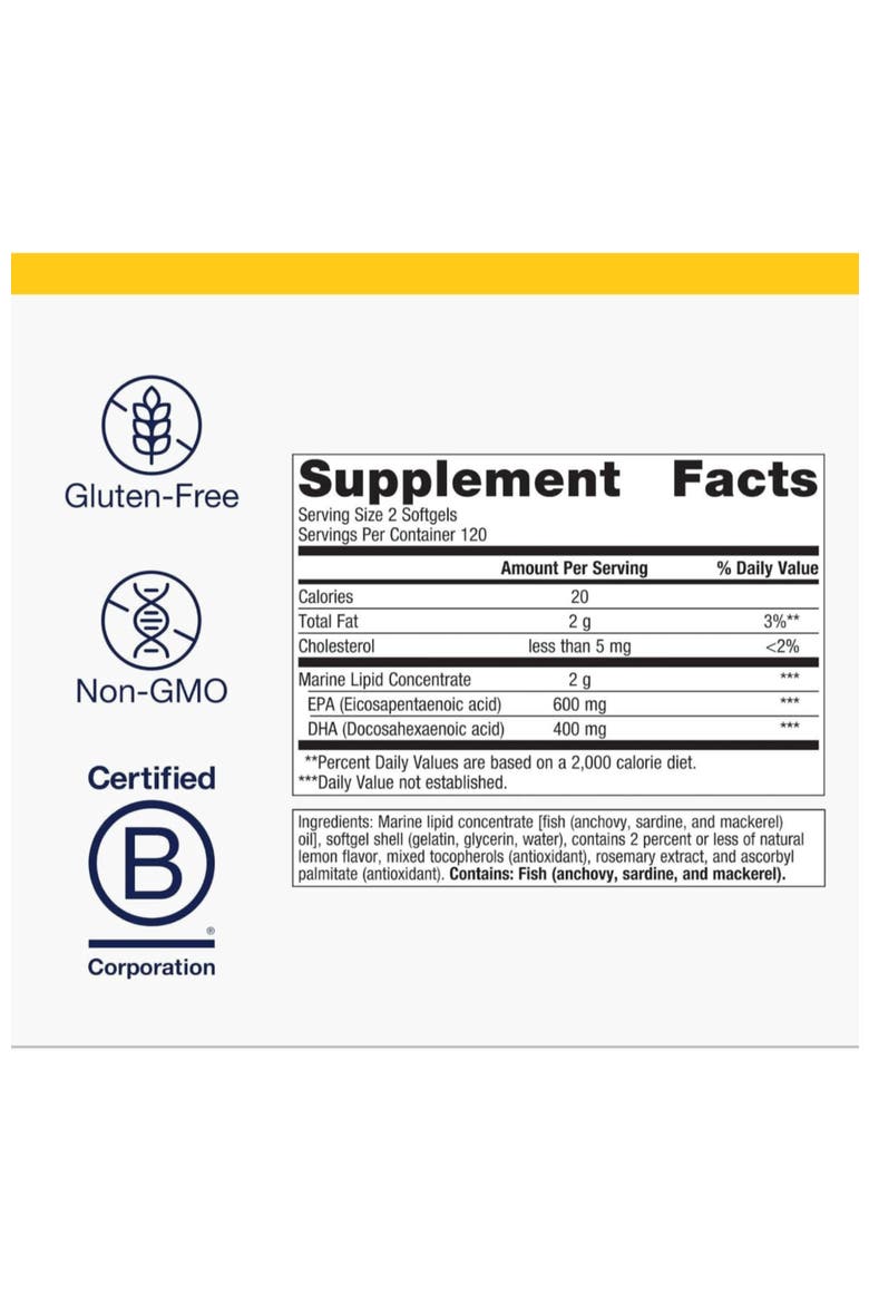 OmegaGenics High Potency EPA-DHA Fish Oil Supplement 240 Softgels, Alternate, color, None