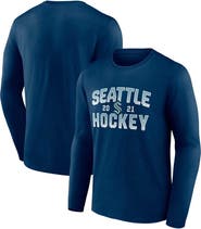FANATICS Men's Fanatics Branded Deep Sea Blue Seattle Kraken Skate Or Die Long Sleeve T-Shirt