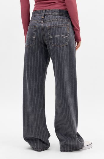 Kayla Stripe Wide Leg Jeans
