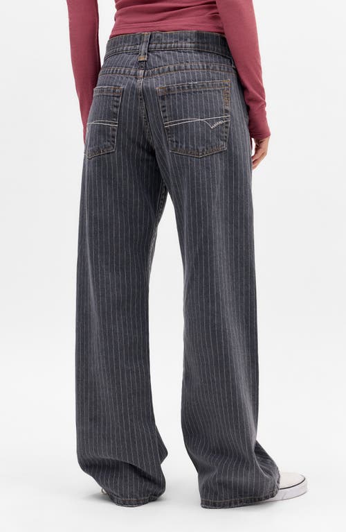 Bdg Urban Outfitters Kayla Stripe Wide Leg Jeans In Black