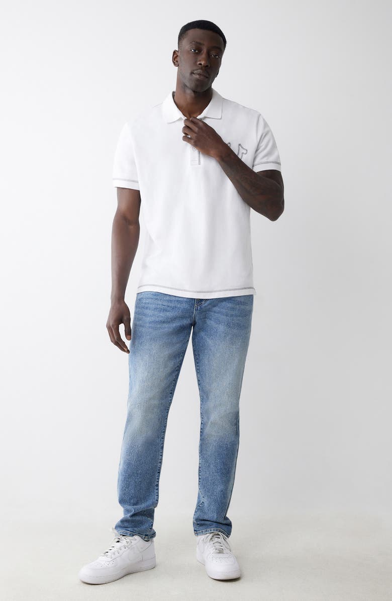 True Religion Geno Slim Leg Jeans, Alternate, color, Light Delightful Wash