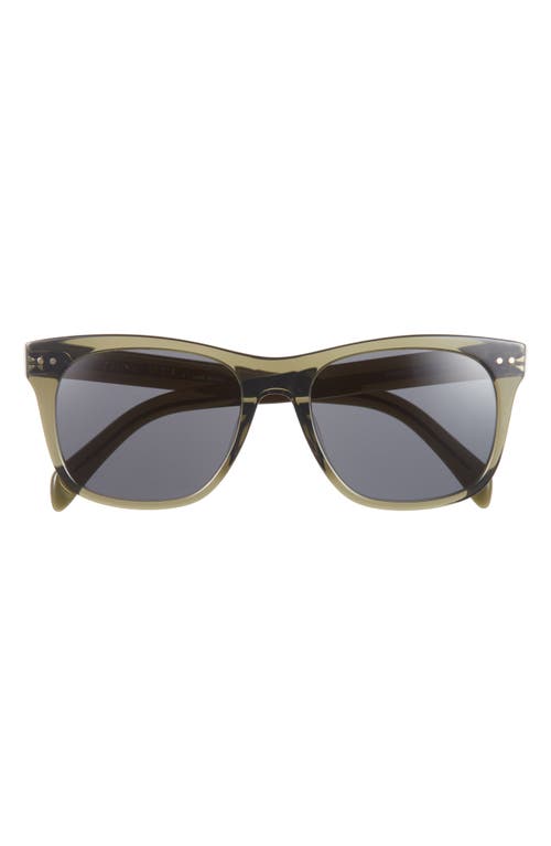 CELINE Triomphe 54mm Square Sunglasses in Shiny Dark Green /Smoke 