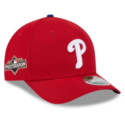 Men's New Era Red Philadelphia Phillies 2025 MLB Postseason Side Patch 9FORTY Adjustable Hat