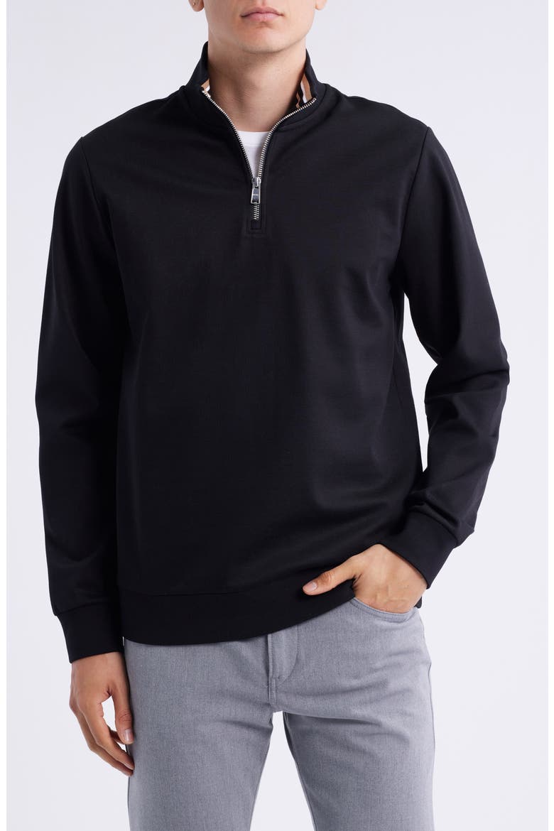 Stimmann Half Zip Top, Main, color, BLACK