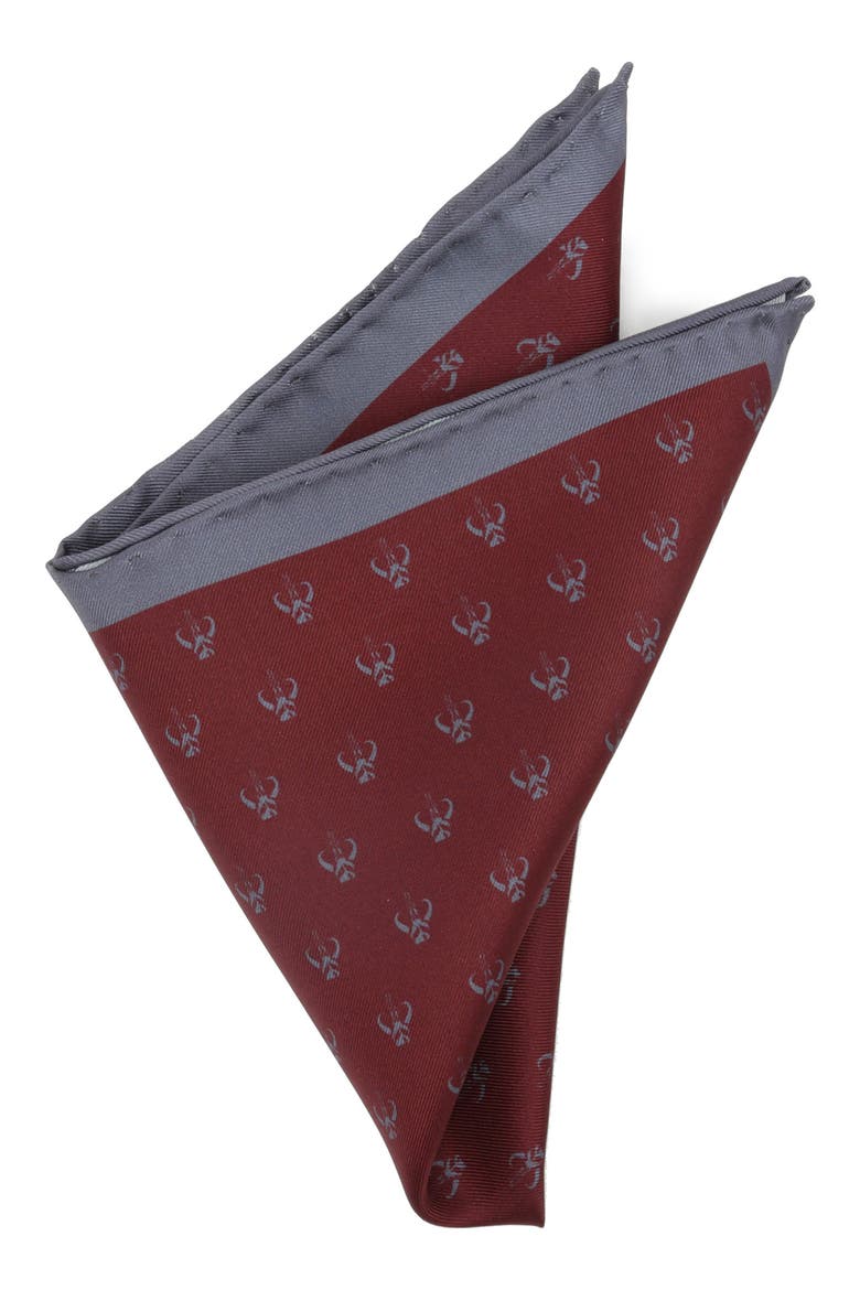 Mandalorian Silk Pocket Square, Main, color, RED