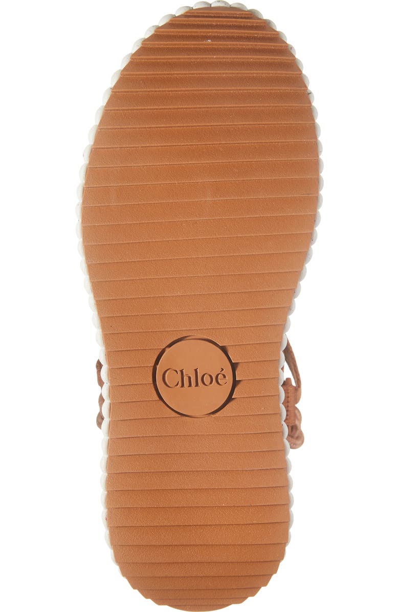 Chloé Nama Platform Wedge Sandal, Alternate, color, 276 Smooth Tan