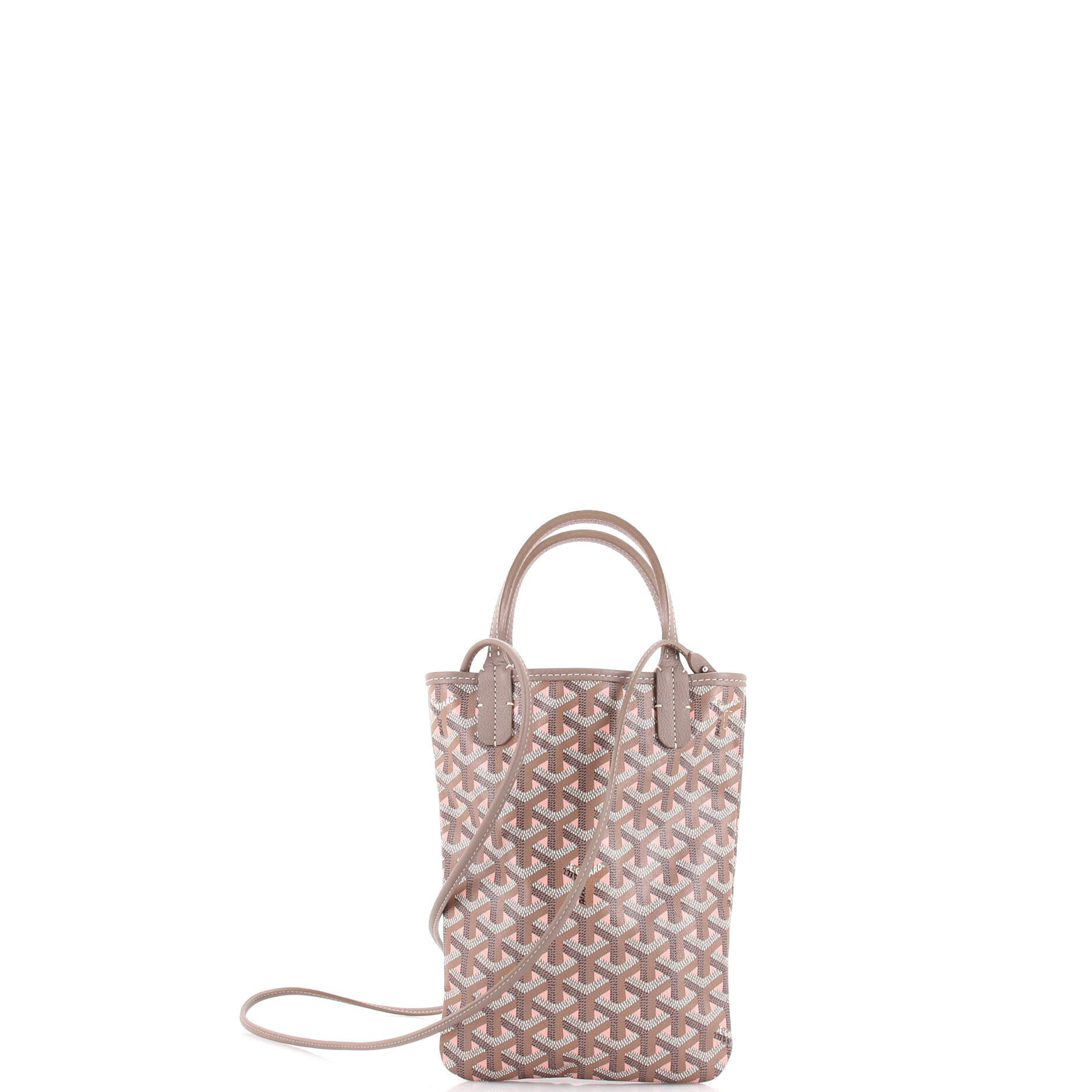 Pre-Owned Goyard Poitiers Tote Claire Voie Coated Canvas Mini, Alternate, color, Pink