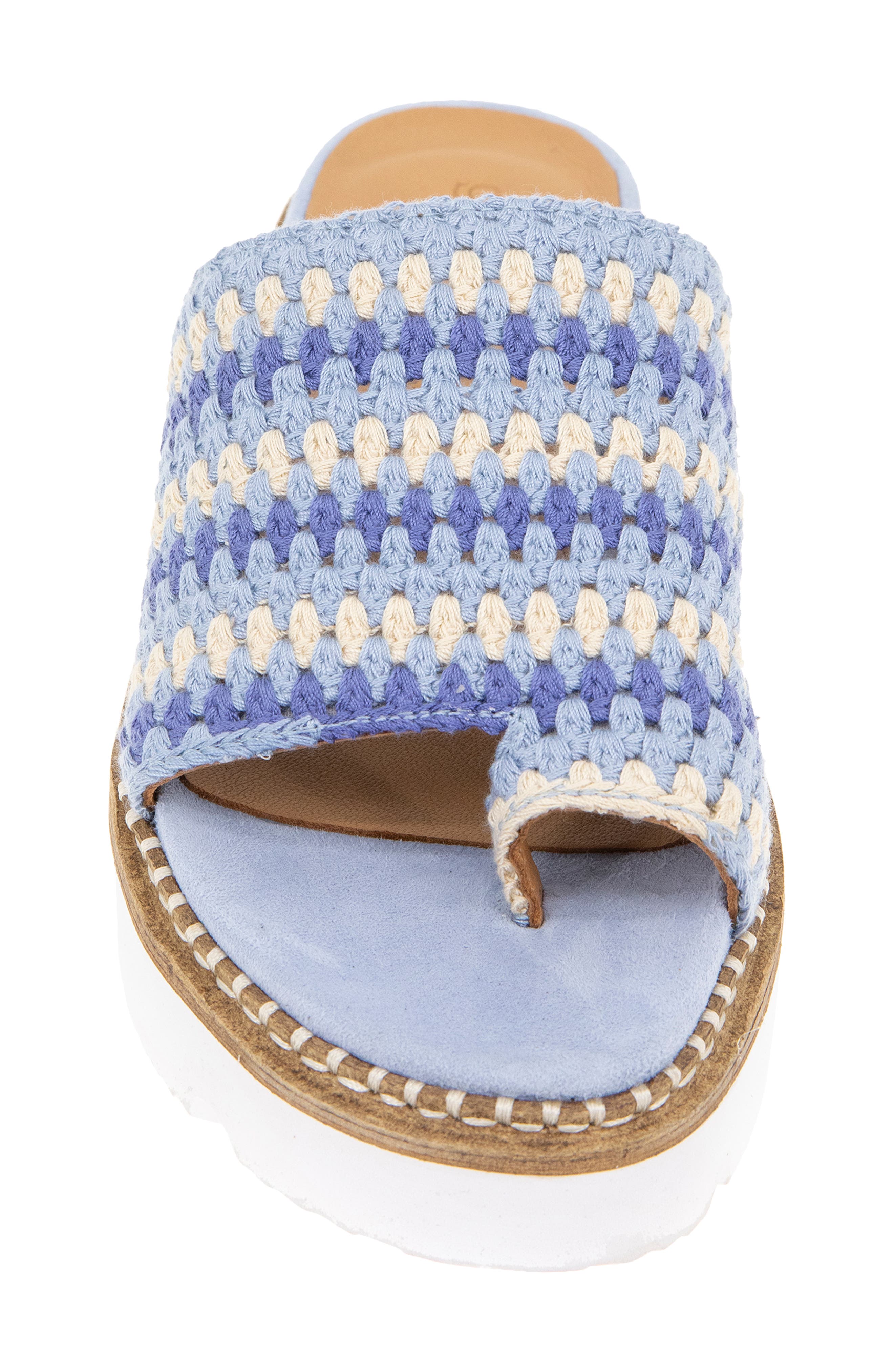 Lavern Platform Slide Sandal, Alternate, color, BLUE MULTI FABRIC