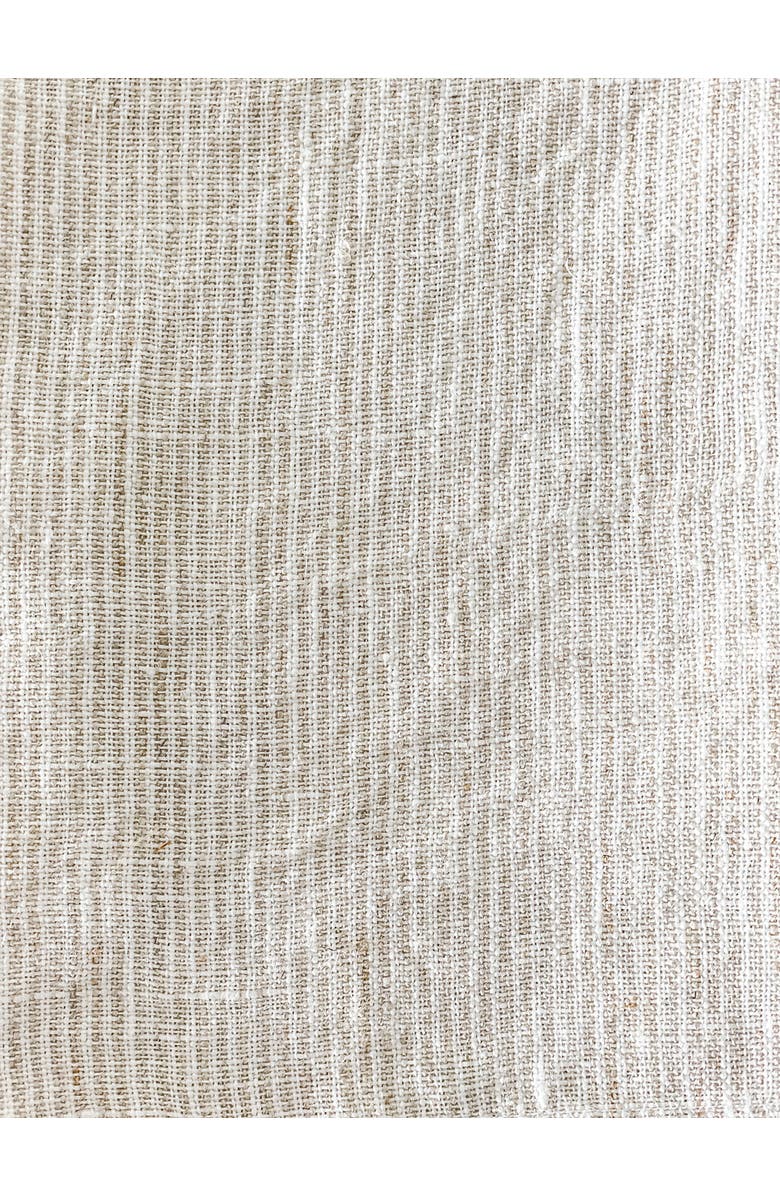Anaya So Soft Linen Table Runner, Main, color, Beige Pinstripe