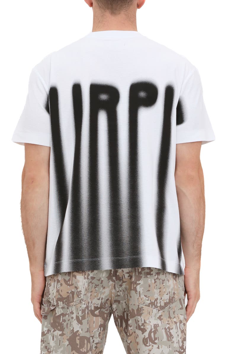 PURPLE BRAND Airbrush Logo Cotton Graphic T-Shirt, Alternate, color, White