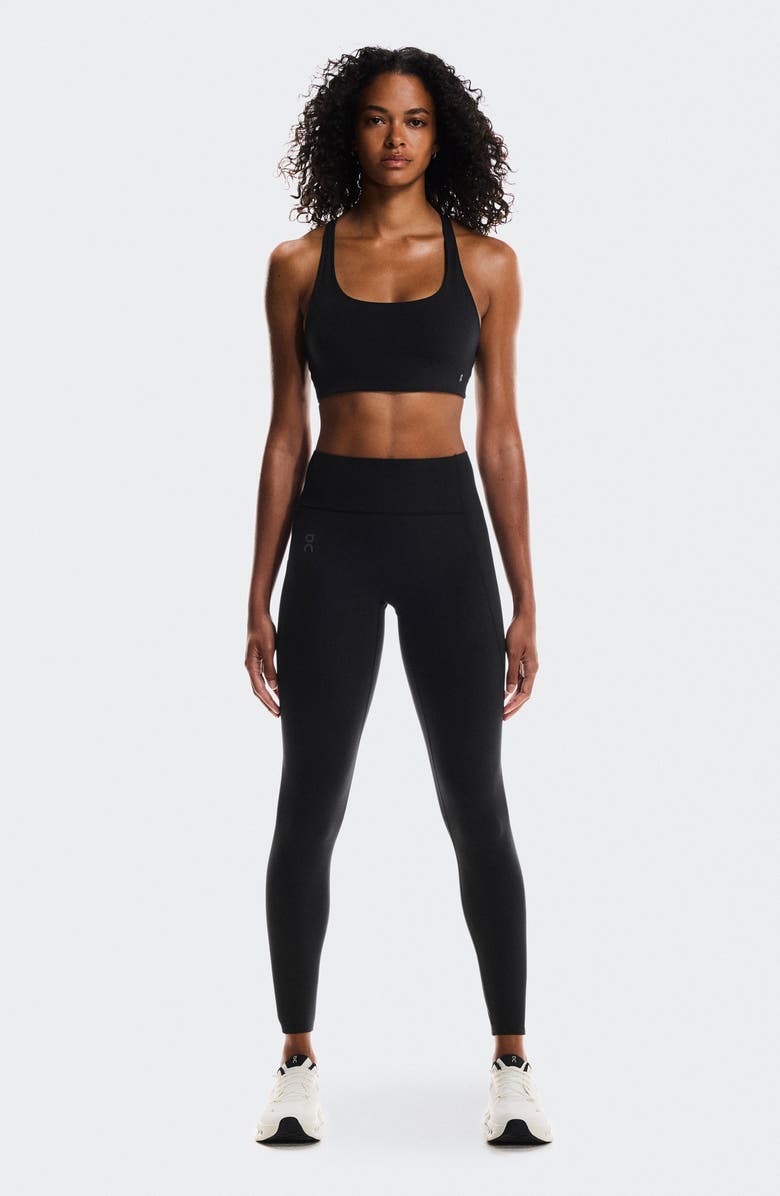 On Studio Crop Leggings, Alternate, color, Black